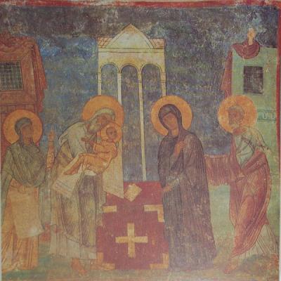 Фреска Спасо-Преображенского собора Мирожского монастыря. Около 1156 г.
