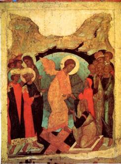 Великая Суббота: Христос 'во гробе плотски, во аде же с душею'