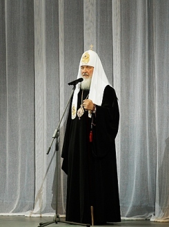 Святейший Патриарх Кирилл побывал на праздничном концерте, посвященном Дню славянской письменности и культуры