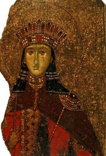 Великомученица Екатерина. XIV век. Греция, Византийский музей, Афины. 