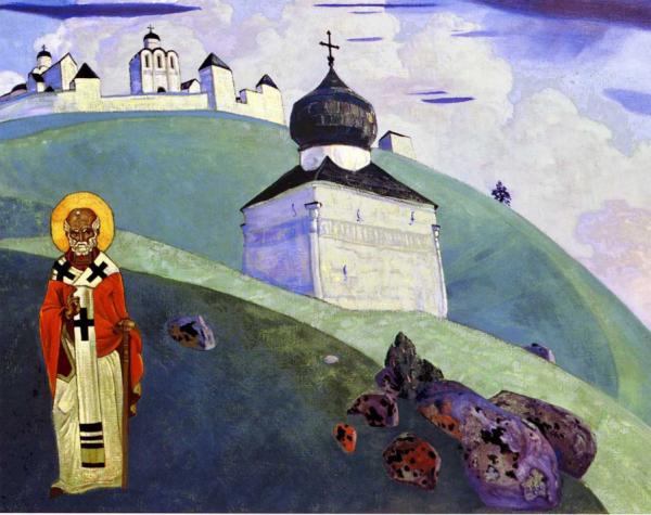 Н.К. Рерих. Святой Никола, 1916 год 