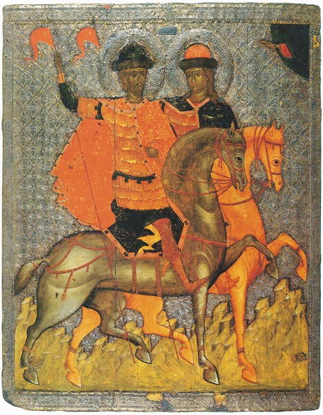 Святые Борис и Глеб. Около 1337 года. Новгород. Новгородский музей