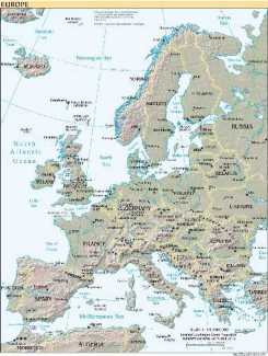 Святой Крест на карте современной Европы