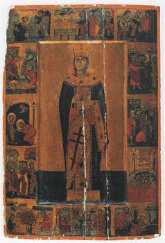 Св.Екатерина с житием. Начало XIII в. Монастырь святой Екатерины на горе Синай