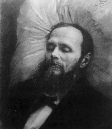 Достоевский на смертном одре. Рисунок И.Крамского