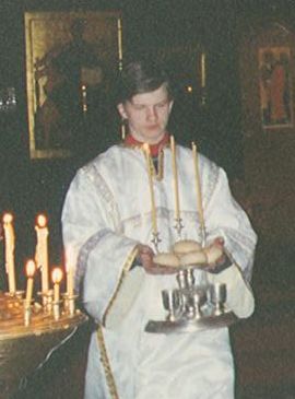 Алтарник Александр Волков, 1997 год. Фото из архива храма святой Татианы при МГУ 